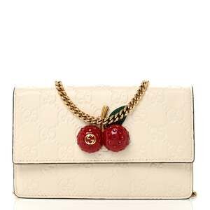 Guccissima Mini Cherry Chain Bag White #250478G95B
